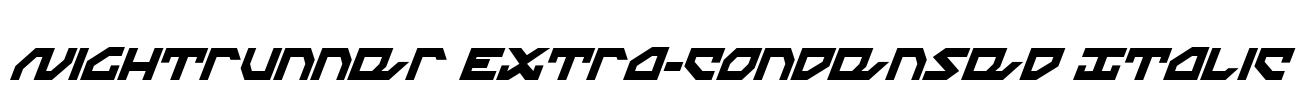 Nightrunner Extra-Condensed Italic