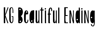KG Beautiful Ending Font Image