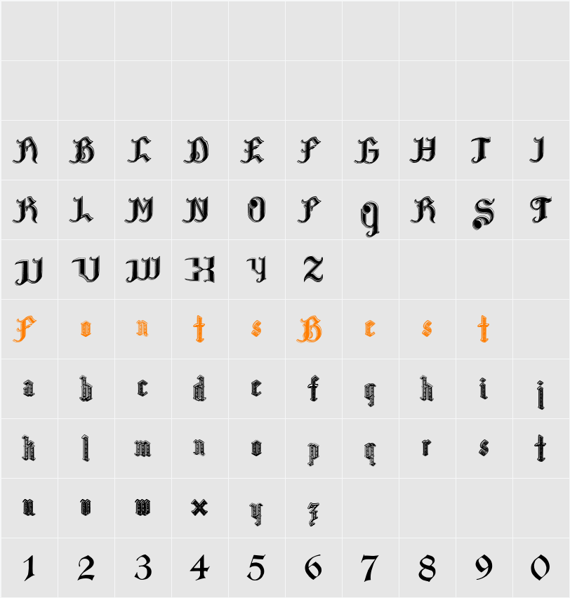 Pauls Blood Sweat & Tears Character Map
