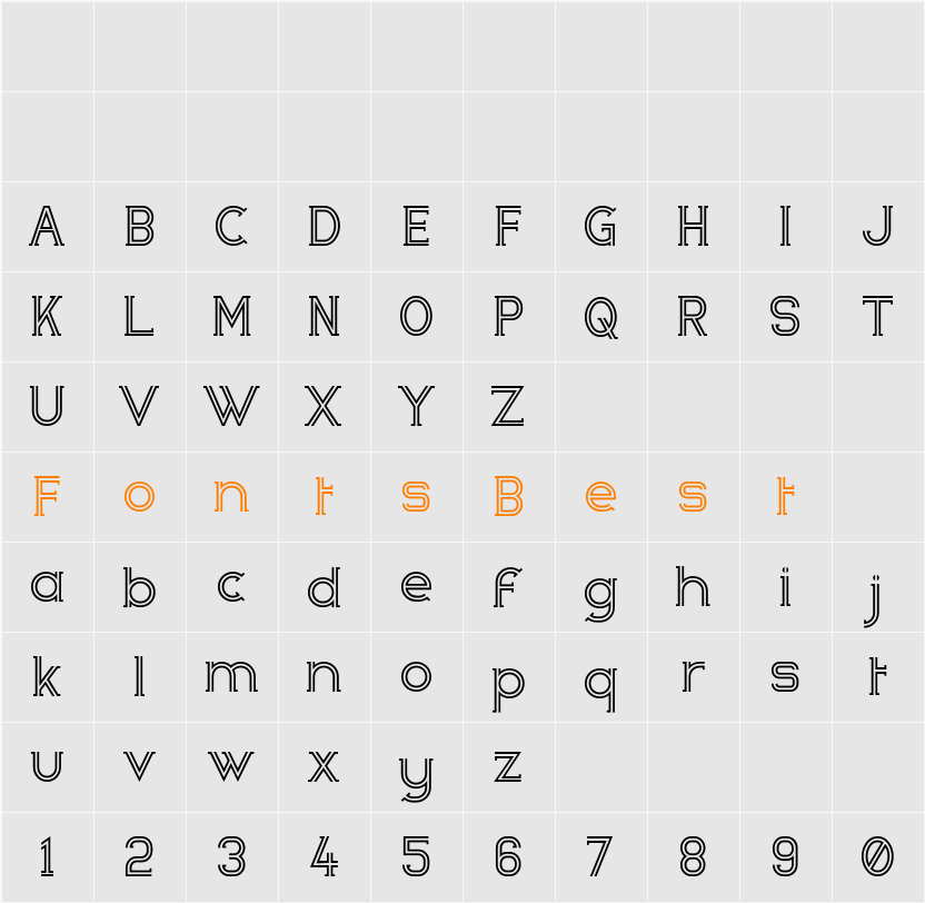 Zebrra Character Map
