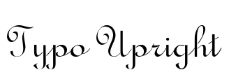 Typo Upright Font Image