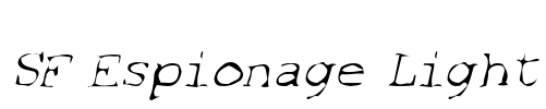 SF Espionage Light Font Image
