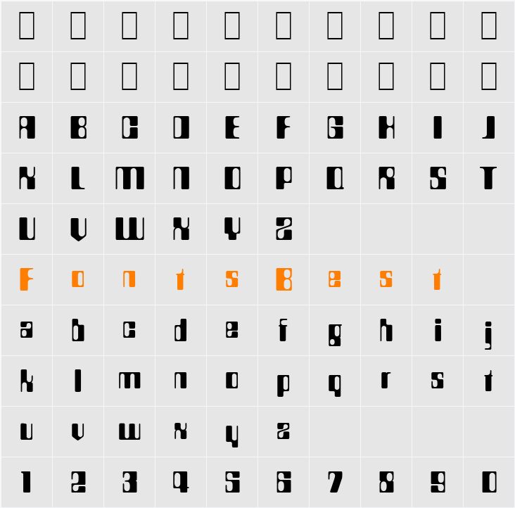 MC HAL Character Map