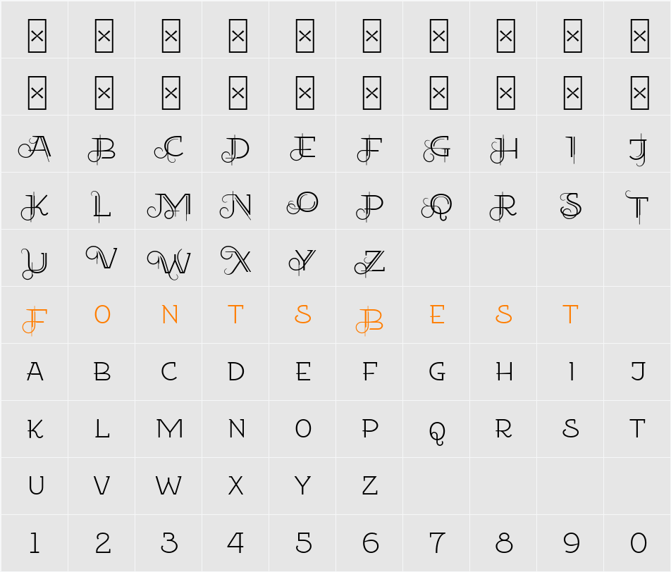 EtharnigNo12 Character Map