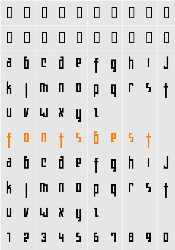 Teknobe Character Map