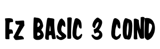 FZ BASIC 3 COND Font Image
