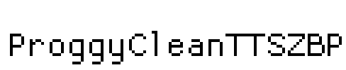 ProggyCleanTTSZBP Font Image