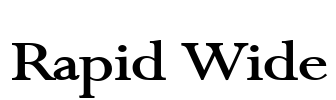 Rapid Wide Font Image