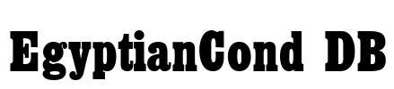 EgyptianCond DB Font Image
