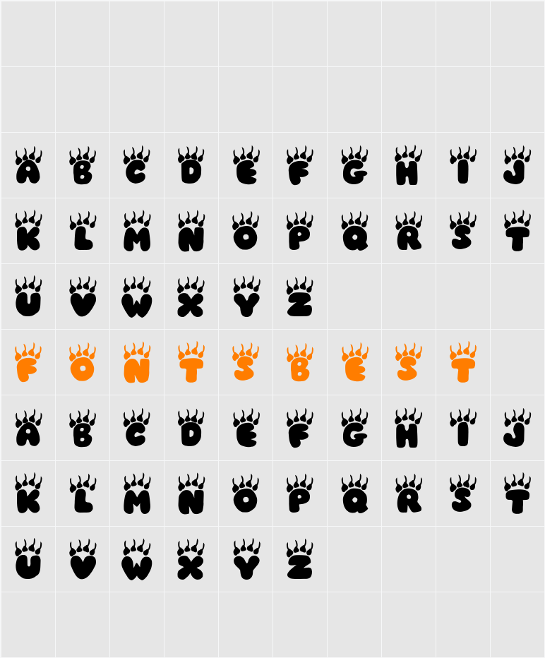 JI Tracks Character Map