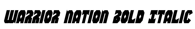 Warrior Nation Bold Italic