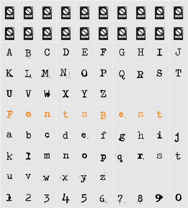 Type-Ra Character Map