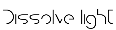 Dissolve light Font Image