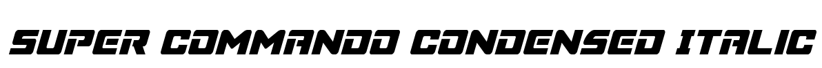 Super Commando Condensed Italic Font Image