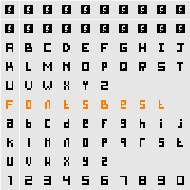 Silly Pixel Character Map