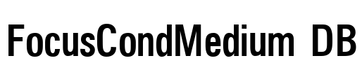 FocusCondMedium DB Font Image