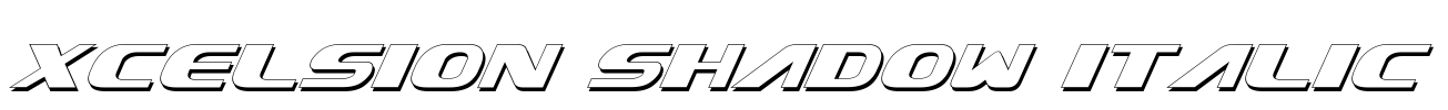 Xcelsion Shadow Italic Font Image