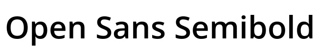 Open Sans Semibold