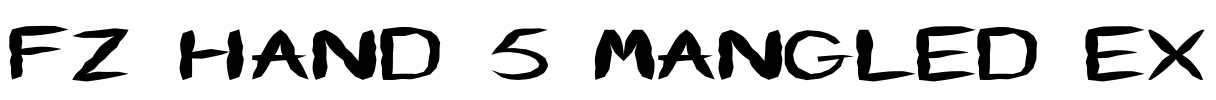 FZ HAND 5 MANGLED EX Font Image