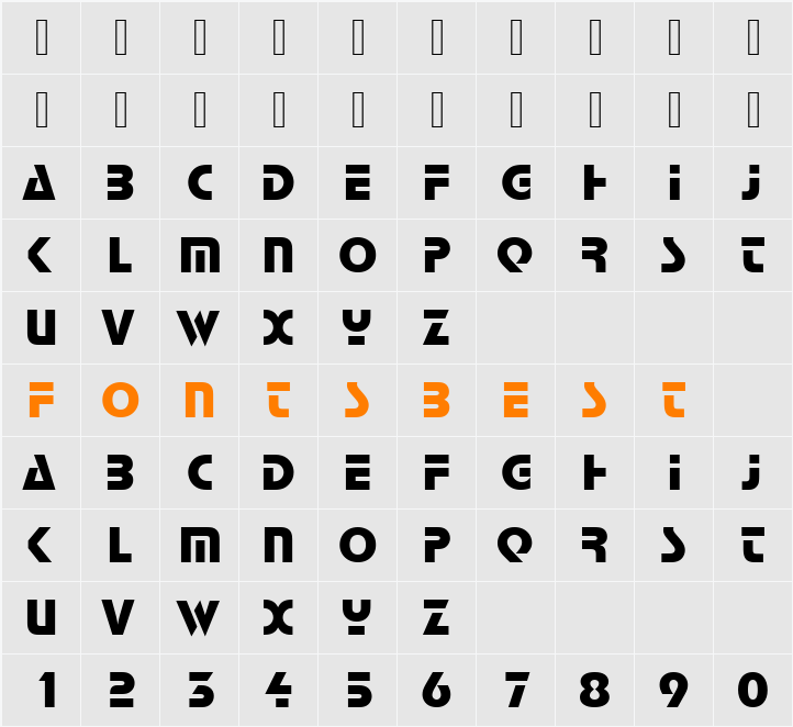 278-CAI978 Character Map