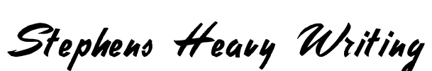 Stephens Heavy Writing