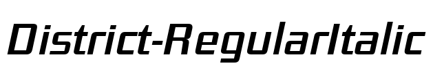 District-RegularItalic Font Image