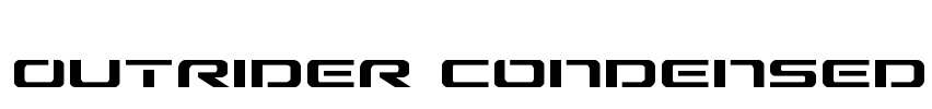 Outrider Condensed Font Image