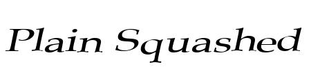 Plain Squashed Font Image
