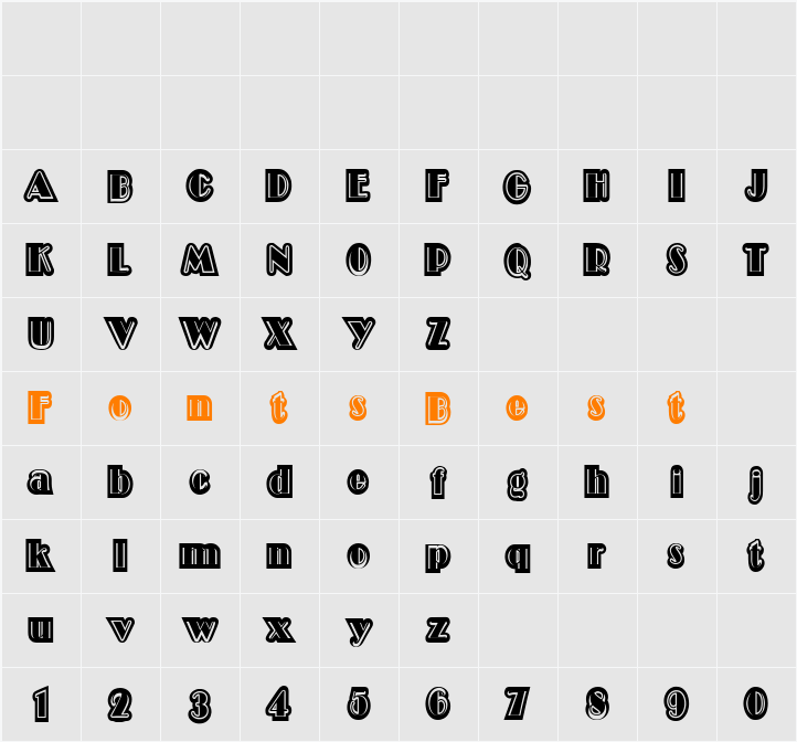 Decollagena Character Map