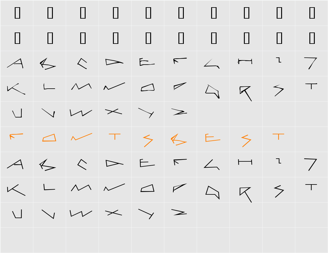 Suckfont Character Map