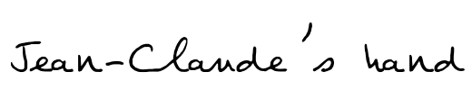 Jean-Claude's hand