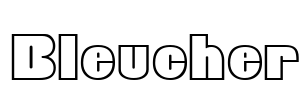 Bleucher Font Image