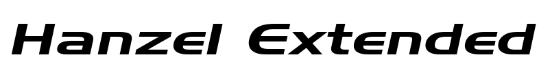 Hanzel Extended Font Image