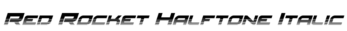 Red Rocket Halftone Italic Font Image