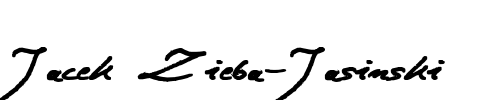 Jacek Zieba-Jasinski Font Image