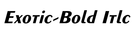 Exotic-Bold Itlc Font Image