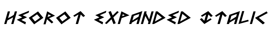 Heorot Expanded Italic Font Image