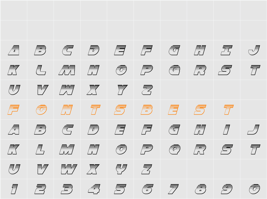 Han Solo Platinum Italic Character Map