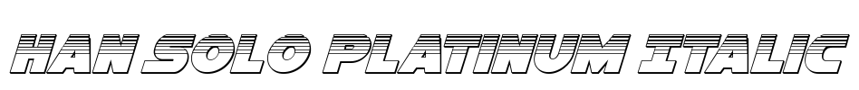 Han Solo Platinum Italic Font Image