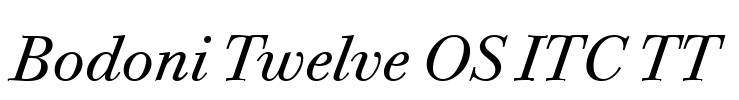 Bodoni Twelve OS ITC TT Font Image