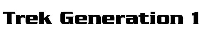 Trek Generation 1 Font Image