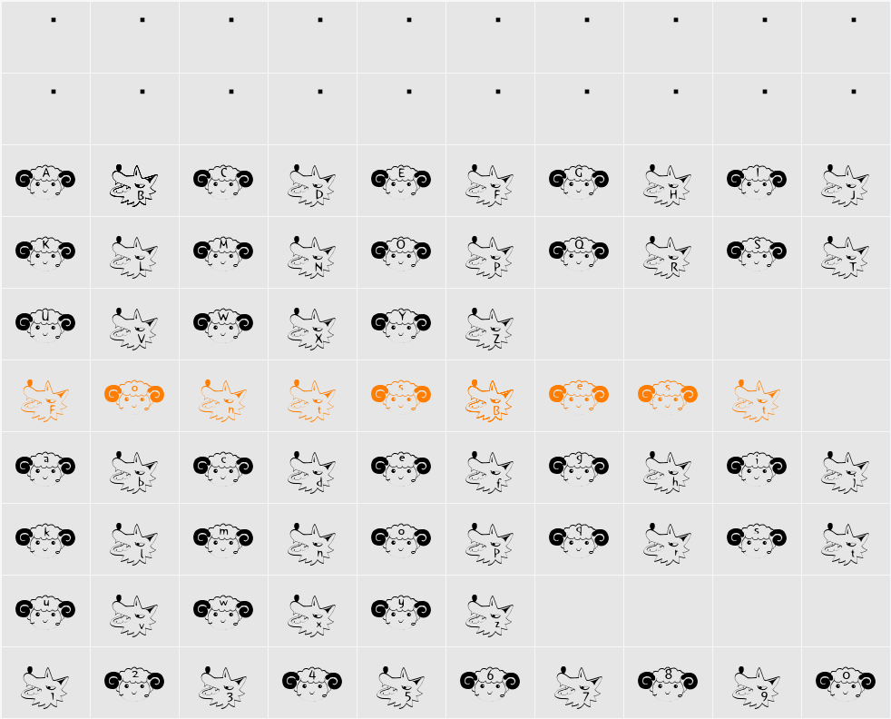 Pi_&haa Character Map