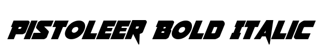 Pistoleer Bold Italic Font Image
