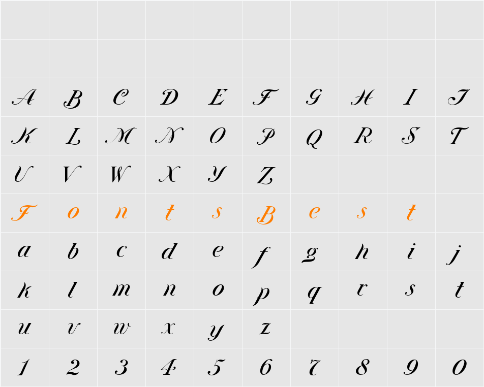 Union Telegraph NF Character Map