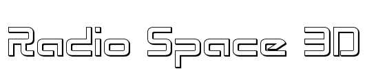 Radio Space 3D Font Image