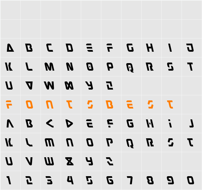 Judge Leftalic Character Map