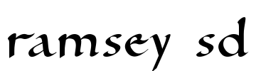 Ramsey SD Font Image
