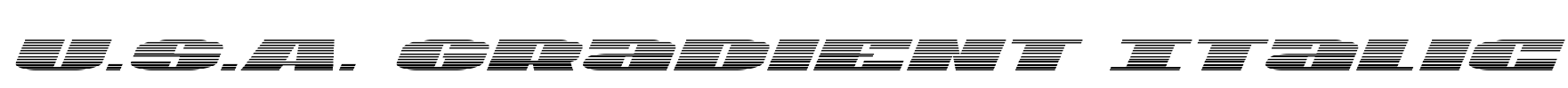 U.S.A. Gradient Italic Font Image