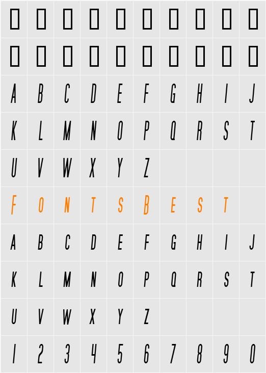 SF Movie Poster Condensed Character Map
