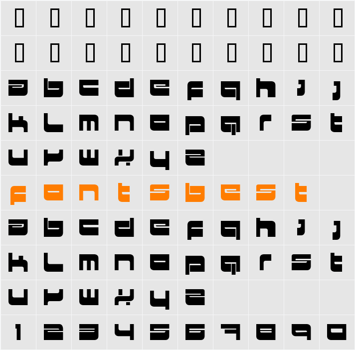 HKI metropol Character Map